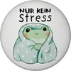 Frosch in blauer Decke Magnet rund rund mit Spruch Nur kein Produktbild-Vorschau 1