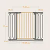 A diagram showing the dimensions of a baby gate. Náhled obrázku produktu