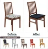 AIORBER Set de 4 housses de chaises, soie de lait, housse Voir les images du produit 3