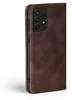 A brown flip phone case for a Samsung Galaxy A72 is shown against a white background. Produktbild-Vorschau
