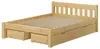 Ehebett Doppelbett 180x200 Massivholzbett Kiefer natur Produktbild-Vorschau 8