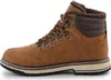A side view of a brown winter boot. Voir les images du produit