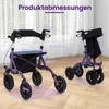 COSTWAY Rollator 2in1 con sedile pieghevole, ausilio per la Anteprima dell’immagine prodotto 3