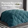 CASABEL Piumone Sherpa Extra Caldo 600g/m², 240x260cm, Blu Anteprima dell’immagine prodotto 2