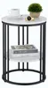 Table d'appoint Relaxdays aspect marbre, 2 étagères, pour Voir les images du produit 1