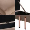 Cassapanca 'Dals' in velluto gambe in metallo 100 x 40 x 42 Anteprima dell’immagine prodotto 6
