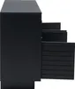 Side view of a black cabinet with open drawers. Produktbild-Vorschau