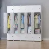 A modular wardrobe filled with clothes. Anteprima dell’immagine prodotto