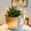Grande jardinière d'extérieur vintage ovale 55 cm gris Voir les images du produit 6