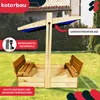 KOTARBAU® Sandkasten mit Dach 100x100 cm Holz mit Abdeckung Produktbild-Vorschau 2