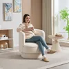 HOMCOM Draaibare fauteuil met kussens, loungefauteuil met Productafbeelding-voorbeeld 2
