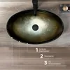 uluomis Waschbecken Glas Aufsatzwaschbecken Waschschale Produktbild-Vorschau 5