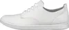 A side view of a white leather sneaker on a white background. Produktbild-Vorschau