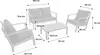 sweeek - Gartenlounge-Set für 4 Personen - Holzfarben Produktbild-Vorschau 7