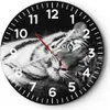 Wanduhr - Rund - Glasuhr - Weiß Tiger Schwarz und Weiß - Produktbild-Vorschau 1