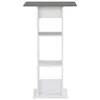 Bartisch Weiß und Anthrazitgrau 60x60x110 cm Produktbild-Vorschau 2