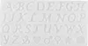 A silicone mold for creating resin crafts, featuring the English alphabet, numbers, and various symbols. Produktbild-Vorschau