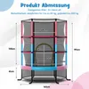 COSTWAY Ø165cm záhradná trampolína s bezpečnostnou sieťou, Náhľad obrázku produktu 3