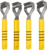 Four dog grooming tools with yellow handles and silver blades are lined up against a white background. Produktbild-Vorschau