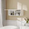 HOMCOM Badkamerkast, hangkast, wandkast met omhoogklappende Productafbeelding-voorbeeld 2