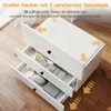 SONNI 3 in 1 Schminktisch mit Stuhl, Kosmetikspiegel, mit 4 Produktbild-Vorschau 10