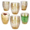 6x coriandoli in vetro termico a doppia parete oro glitter Anteprima dell’immagine prodotto 1
