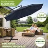 tillvex slnečník námornícka modrá Ø 300 cm závesný záhradný Náhľad obrázku produktu 6