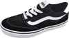 A black Vans sneaker with white laces and a white side stripe is shown against a white background. Náhled obrázku produktu