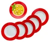 6er Set Variant Rot Suppenteller bunte tiefe Teller Pasta Produktbild-Vorschau 1