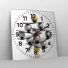 Wanduhr - Quadrat - Glasuhr - Gleichgewicht Struktur Produktbild-Vorschau 4