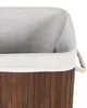 BELIANI Kosz ciemnobrązowy bambusowy materiałowy z pokrywą Podgląd zdjęcia produktu 5