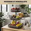 Étagère à fruits eluno, corbeille à pain carrée à 3 étages, Voir les images du produit 3