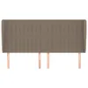 Kopfteil mit Ohren Taupe 203x23x118/128 cm Stoff Produktbild-Vorschau 3