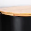 Spaziosa scatola per il pane nera con coperchio in legno e Anteprima dell’immagine prodotto 7