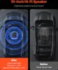 SucceBuy 10" subwoofer do auta s výkonem 300 W a vestavěným Náhled obrázku produktu 3