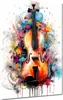 Abstrakt Kontrabass Colour Splash Leinwandbild Wandbild Produktbild-Vorschau 1
