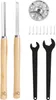 A set of woodworking tools and accessories laid out on a white background. Produktbild-Vorschau