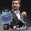 Watch Für Herren,Herrenuhren Leder Leuchtende Chronograph Produktbild-Vorschau 5