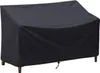 A black outdoor bench cover is shown on a white background. Produktbild-Vorschau