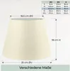 Wogati® Premium Lampenschirm E14/E27 Baumwolle |Creme / Produktbild-Vorschau 4