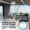 Stropní věšák na prádlo Foxydry Mini 128 cm šetří místo Náhled obrázku produktu 4