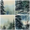 Gerahmtes Poster - Schwarzer Rahmen - Schnee Fichten Wald - Produktbild-Vorschau 9