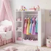COSTWAY Kinderkast, kinderkledingkast met 2 Productafbeelding-voorbeeld 8