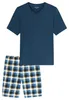 Schiesser Casual Essentials Schlafanzug Set aus T-Shirt und Produktbild-Vorschau 2