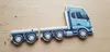 Modellauto-Regal für 80 Autos 1:64 – Wandregal & Setzkasten für Spielzeugautos, Lkw-Motiv, Blau, Birken-Sperrholz – mit Modellautos im Maßstab 1:64 Produktbild-Vorschau