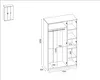 Meblast | Szafa 120 cm, dąb bordeaux z lustrem, okucia Podgląd zdjęcia produktu 3