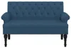 vidaXL Sitzbank mit Rückenlehne Blau 120x62x75,5 cm Stoff Produktbild-Vorschau 3