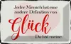vianmo Blechschild 20x30 cm jeder Mensch Glück du bist Produktbild-Vorschau 1