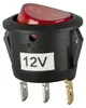 Interruttore a bilanciere 12 V – rotondo – con LED rosso – Anteprima dell’immagine prodotto 4