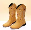 ASKSA Dámské kovbojské boty Sunflower Embroidered Western Náhled obrázku produktu 4
